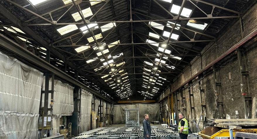 Commercial and industrial High level Lighting in the Worcester / Bromsgrove areas.